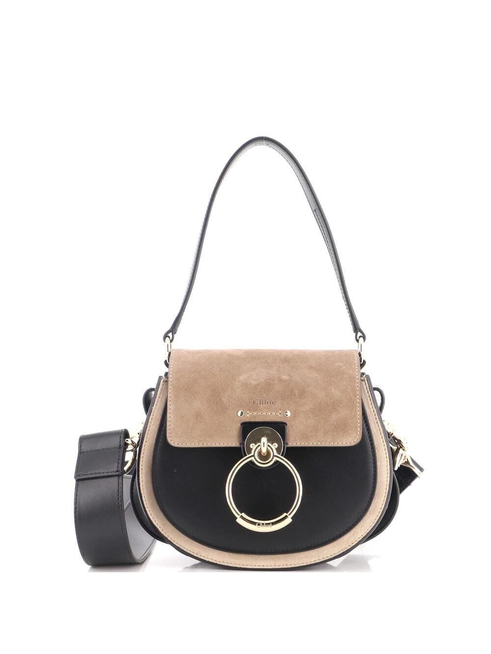 Chloe Tess Bag Suede With Leather Small #340881C11B